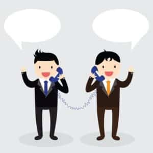 Illustration interlocuteurs heureux de se comprendre