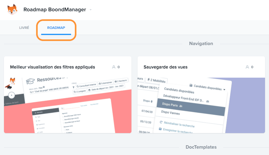 roadmap BoondManager